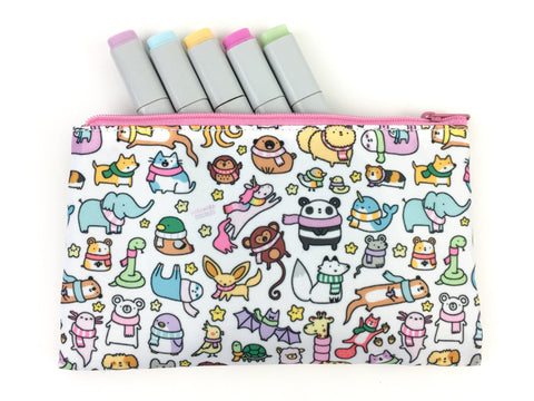 Animals with Scarves - Cute Winter Animals Pouch