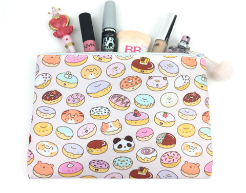 Mmm.. Donuts! - Bigger Kawaii Doodle Zipper Pouch