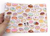 Mmm.. Donuts! - Bigger Kawaii Doodle Zipper Pouch