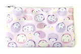 Happy Hedgies - Kawaii Hedgehog Doodle Zipper Pouch