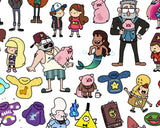 2 Kawaii Doodle Art Prints - Choose Your Favorites!