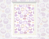 Happy Hedgies! Cute Hedgehog Doodle Art Print