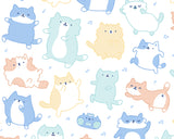 Kitty Dance Off! Kawaii Cat Doodle Art Print