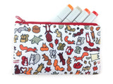Squirrels in Fall Doodle Zipper Pouch