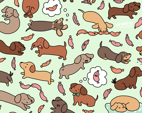 Wiener Dog Wonderland Art Print