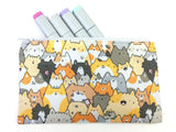Cats, Kitties and a Spy! Kawaii Doodle Zipper Pouch