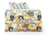 Cats, Kitties and a Spy! Kawaii Doodle Zipper Pouch