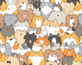 Cats, Kitties and a Spy! Kawaii Cat Doodle Art Print