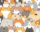 Cats, Kitties and a Spy! Kawaii Cat Doodle Art Print