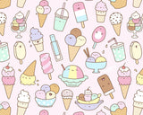 I love Ice Cream! - Kawaii Doodle Art Print