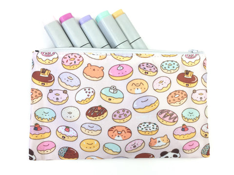 Mmm.. Donuts! - Kawaii Doodle Zipper Pouch