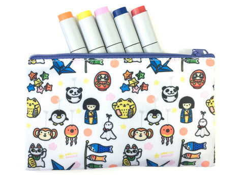 Kawaii Lucky Japan Doodle Pouch