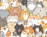 Cats, Kitties and a Spy! Kawaii Cat Doodle Art Print