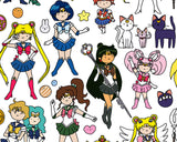 Sailor Moon Doodle - Sailor Senshi Art Print