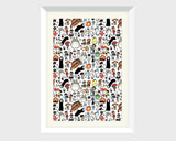 Kawaii Ghibli Doodle Art Print