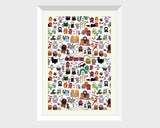 Chibi Harry Potter Doodle Art Print