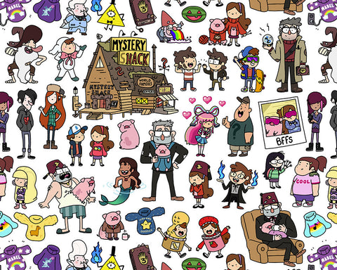 Gravity Falls Doodle Art Print