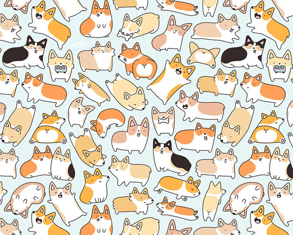 Doggy doggy アクリル画 Corgilicious Corgi Doodle Art Print – KiraKiraDoodles
