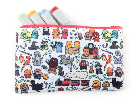 Chibi Harry Potter Doodle Zipper Pouch