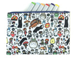 Bigger Kawaii Ghibli Doodle Zipper Pouch