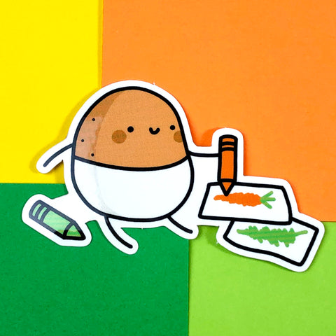 Doodling Baby Potato Sticker