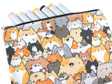 Cats, Kitties and a Spy! Bigger Doodle Zipper Pouch