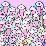 Sparkle Squad! ~ Kawaii Holographic Crystal Sticker