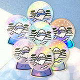 Spooky Snow Globe - Holographic Sticker