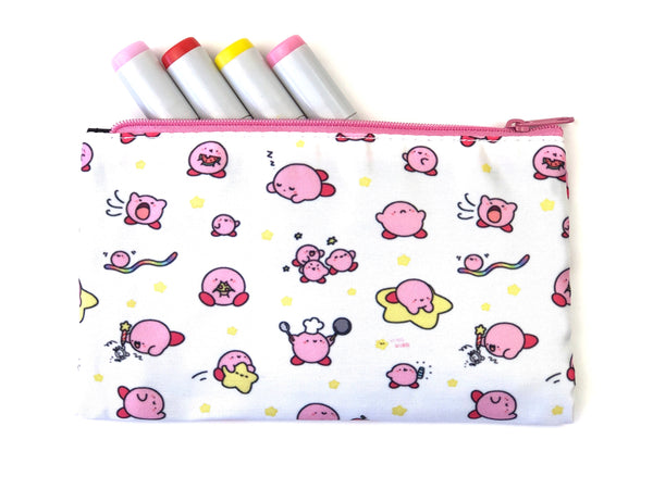 Kawaii Kirby Doodle Zipper Pouch – KiraKiraDoodles