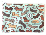 Wiener Dog Wonderland Zipper Pouch - Large