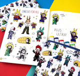 Onesie For All! Kawaii My Hero Academia Vinyl Sticker Sheet A5