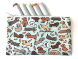 Wiener Dog Wonderland Zipper Pouch