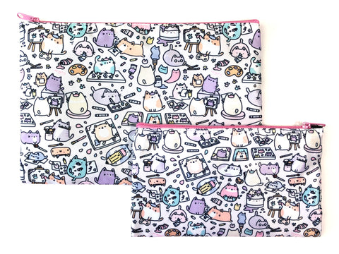 Bigger Artsy Cats Zipper Pouch