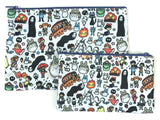 Bigger Kawaii Ghibli Doodle Zipper Pouch