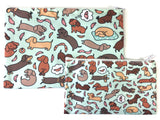 Wiener Dog Wonderland Zipper Pouch - Large