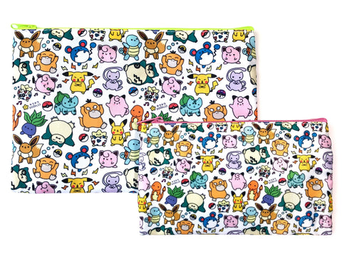 Bigger Poké Doodle Zipper Pouch