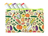 Veggie Friends - Kawaii Doodle Zipper Pouch
