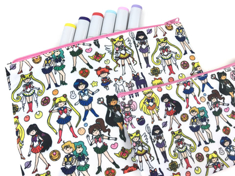 Bigger Sailor Moon Doodle Zipper Pouch