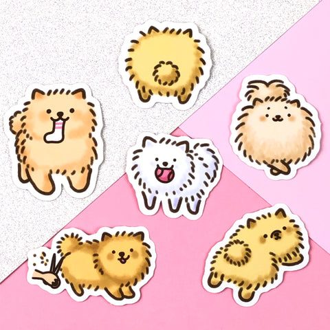 Pom Life! Kawaii Pomeranian Sticker Set