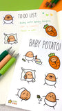 Baby Potato Sticker Sheet A6