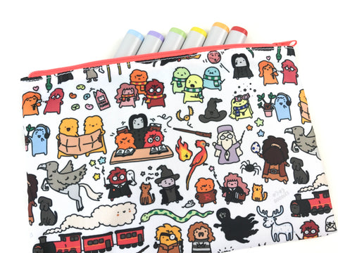 Bigger Chibi Harry Potter Doodle Zipper Pouch