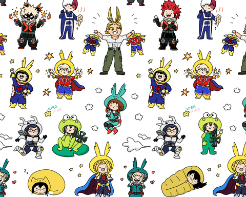 Onesie For All! Kawaii BNHA Doodle Art Print