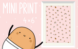 Kawaii Baby Potato Mini Print 4x6