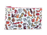 Squirrels in Fall Doodle Zipper Pouch