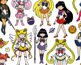 Sailor Moon Doodle - Sailor Senshi Art Print