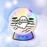 Spooky Snow Globe - Holographic Sticker
