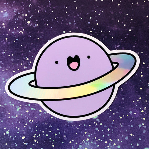 Need Some Space ~ Kawaii Holographic Planet Sticker