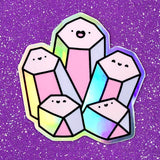 Sparkle Squad! ~ Kawaii Holographic Crystal Sticker