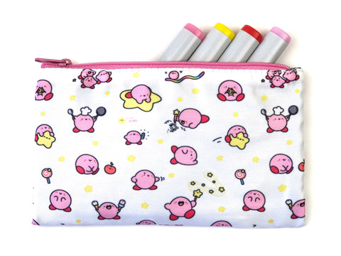 Kawaii Kirby Doodle Zipper Pouch